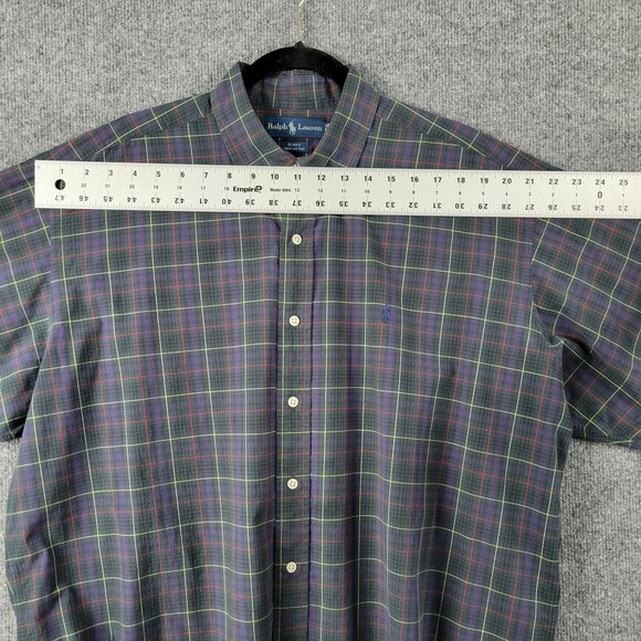 RALPH LAUREN Green Plaid Blake Cotton Long Sleeve Button Down Shirt SIZE XL - Picture 7 of 12